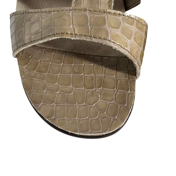 SAS Allegro Heel Strap Sandal Tan Croc Embossed Women's Size 10  Brand New - Picture 11 of 13